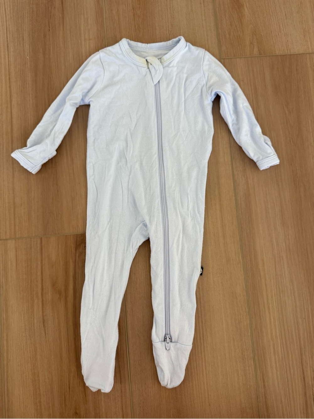 Kyte Baby Light Blue Mist 0-3m One-Piece Footed Pajamas